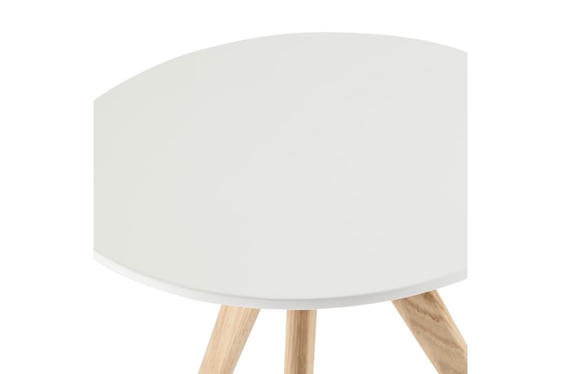 Life Sidebord 48 cm Rundt - Hvit/Eik - Lampebord & sidebord - Brettbord og småbord