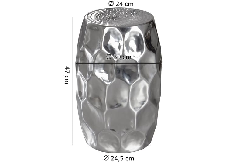 Lueken Avlastningsbord 30 cm - Sølv - Møbler - Bord - Avlastningsbord - Brettbord og småbord