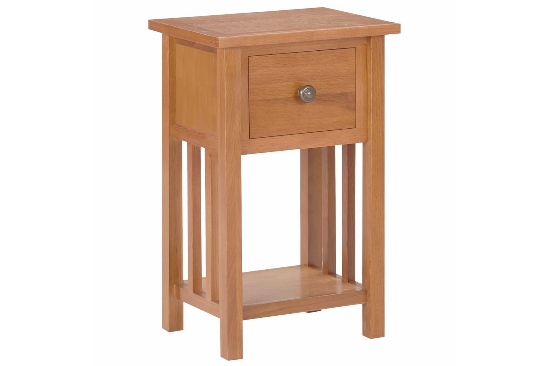 Magasinbord med skuff 35x27x55 cm heltre eik - Møbler - Bord - Avlastningsbord - Brettbord og småbord