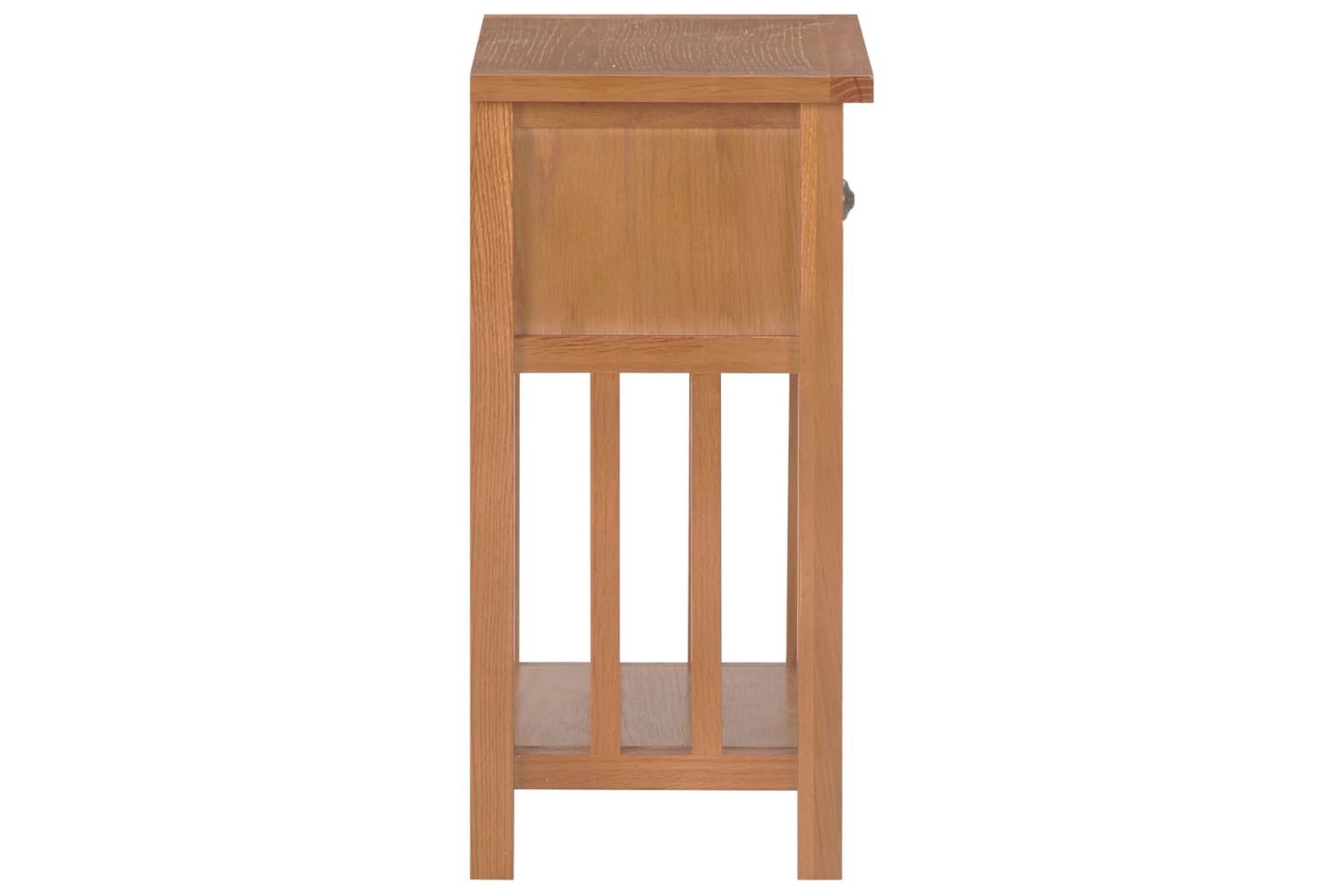 Magasinbord med skuff 35x27x55 cm heltre eik - Møbler - Bord - Avlastningsbord - Brettbord og småbord