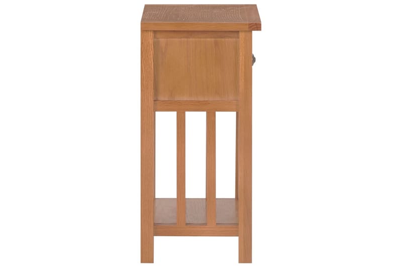 Magasinbord med skuff 35x27x55 cm heltre eik - Møbler - Bord - Avlastningsbord - Brettbord og småbord