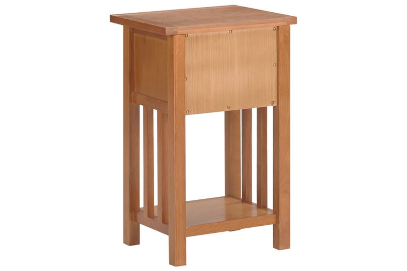 Magasinbord med skuff 35x27x55 cm heltre eik - Lampebord & sidebord - Brettbord og småbord