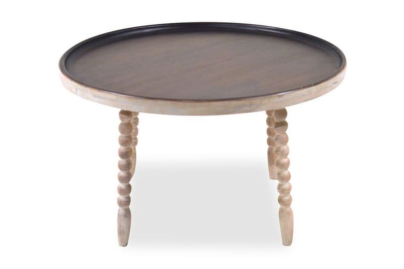 Maiko Sidebord 60 cm Rundt - Mørkebrun - Møbler - Bord - Avlastningsbord - Brettbord og småbord
