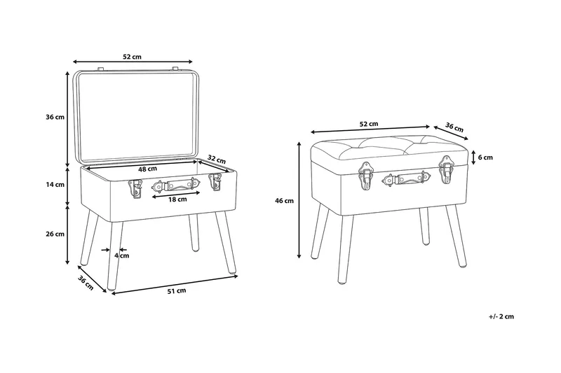 Mallard Avlastningsbord 52 cm - Brun - Møbler - Bord - Avlastningsbord - Brettbord og småbord
