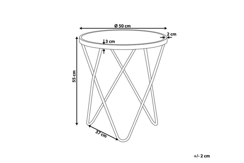 Meerah Sidebord Marmoreffekt - Hvit - Møbler - Bord - Avlastningsbord - Brettbord og småbord