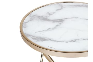Meerah Sidebord Marmoreffekt - Hvit - Møbler - Bord - Avlastningsbord - Brettbord og småbord