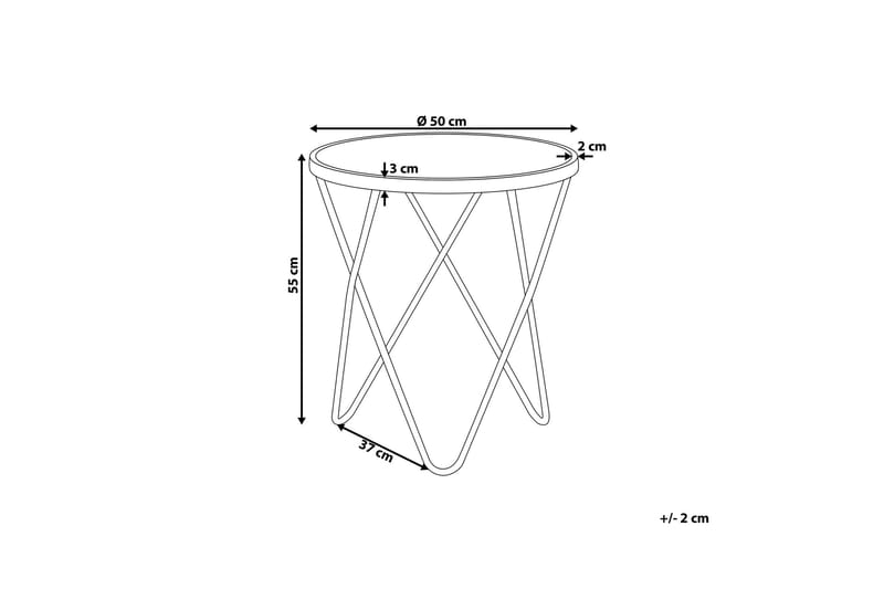 Meerah Sidebord Marmoreffekt - Hvit - Møbler - Bord - Avlastningsbord - Brettbord og småbord