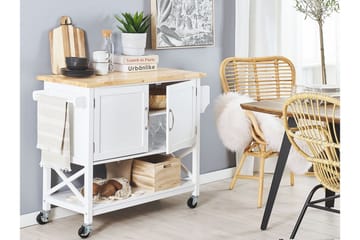 Melesse Serveringsvogn 102 cm - Hvit - Møbler - Bord - Avlastningsbord - Brettbord og småbord
