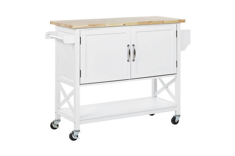 Melesse Serveringsvogn 102 cm - Hvit - Møbler - Bord - Avlastningsbord - Brettbord og småbord