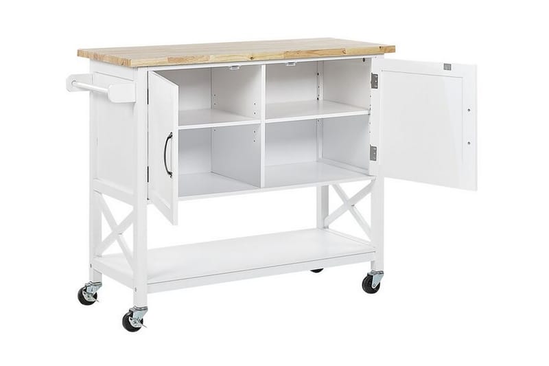 Melesse Serveringsvogn 102 cm - Hvit - Møbler - Bord - Avlastningsbord - Brettbord og småbord