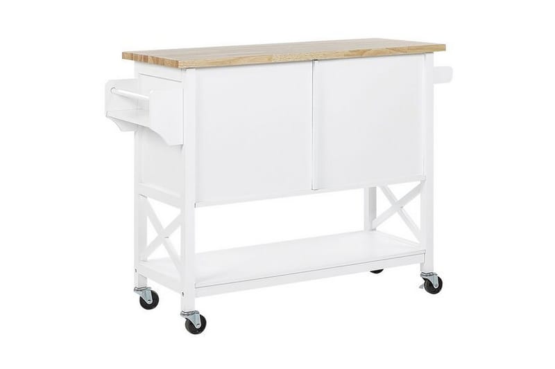 Melesse Serveringsvogn 102 cm - Hvit - Møbler - Bord - Avlastningsbord - Brettbord og småbord