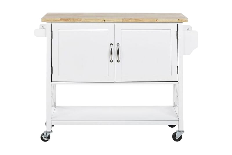 Melesse Serveringsvogn 102 cm - Hvit - Lampebord & sidebord - Brettbord og småbord