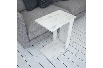 Mellberg Sidebord - Hvit/Marmor - Møbler - Bord - Avlastningsbord - Brettbord og småbord