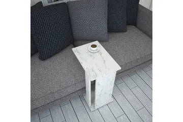 Mellberg Sidebord - Hvit/Marmor - Møbler - Bord - Avlastningsbord - Brettbord og småbord