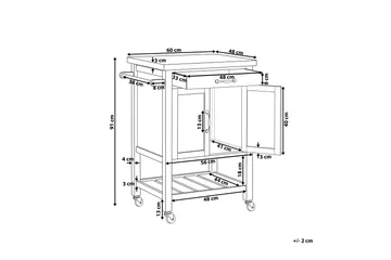 Mylove Serveringsvogn - Svart - Møbler - Bord - Avlastningsbord - Brettbord og småbord