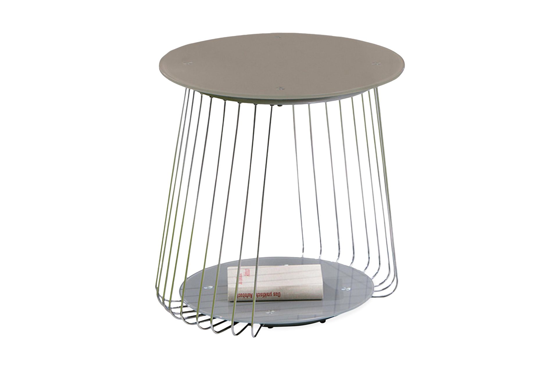 Nanette Sidebord 50 cm Rundt - Glass/Krom - Møbler - Bord - Avlastningsbord - Brettbord og småbord