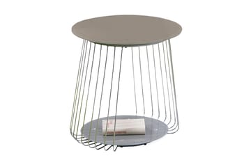 Nanette Sidebord 50 cm Rundt - Glass/Krom - Møbler - Bord - Avlastningsbord - Brettbord og småbord