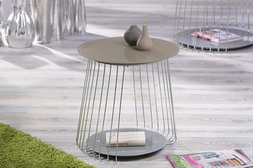Nanette Sidebord 50 cm Rundt - Glass/Krom - Møbler - Bord - Avlastningsbord - Brettbord og småbord