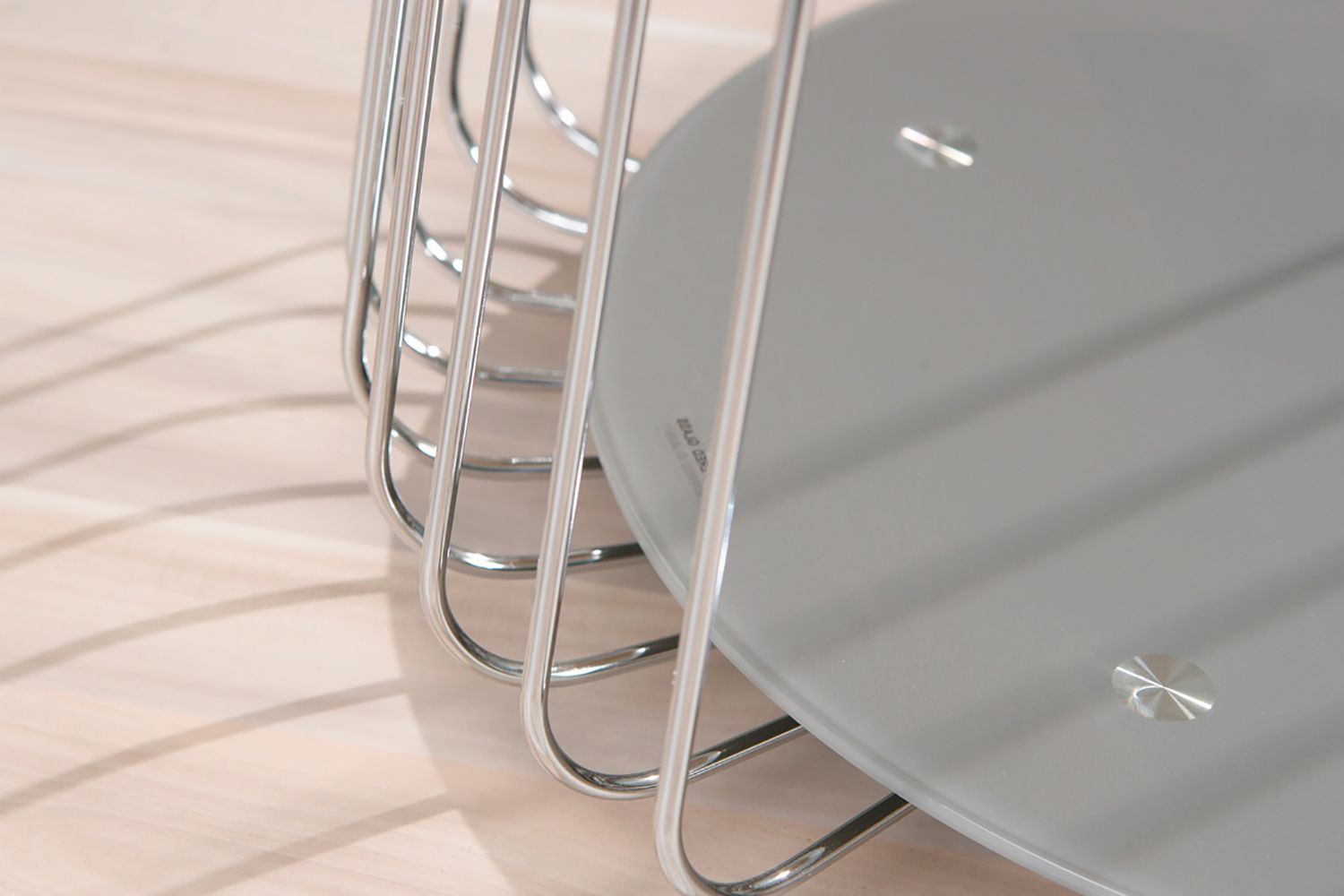Nanette Sidebord 50 cm Rundt - Glass/Krom - Møbler - Bord - Avlastningsbord - Brettbord og småbord