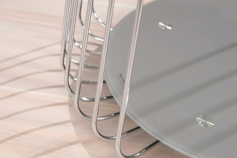 Nanette Sidebord 50 cm Rundt - Glass/Krom - Møbler - Bord - Avlastningsbord - Brettbord og småbord