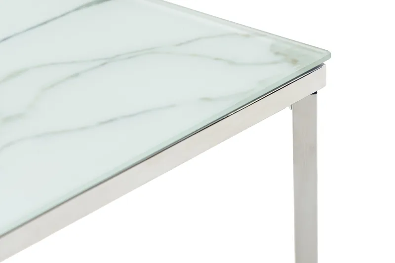 Nelly Sidebord 45 cm - Hvit/Krom - Møbler - Bord - Avlastningsbord - Brettbord og småbord