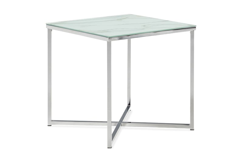 Nelly Sidebord 45 cm - Hvit/Krom - Møbler - Bord - Avlastningsbord - Brettbord og småbord