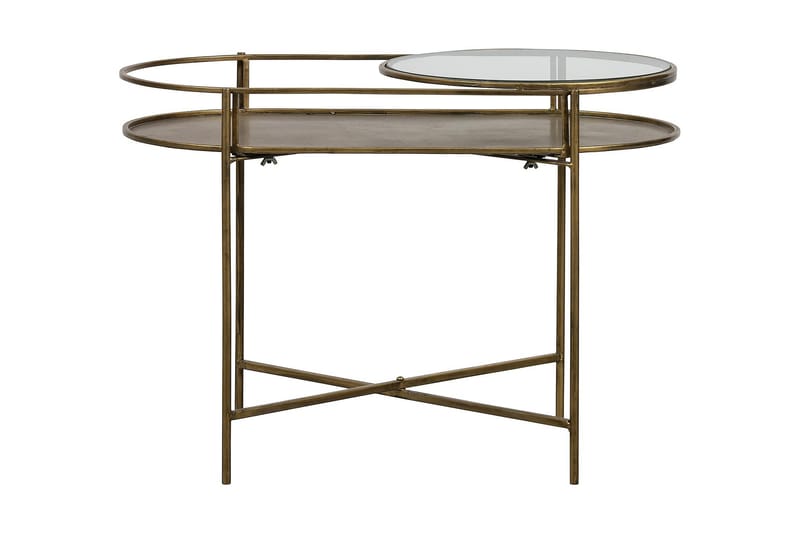 Panaon Sidebord 65 cm Ovalt - Jern/Antikk Messing - Lampebord & sidebord - Brettbord og småbord