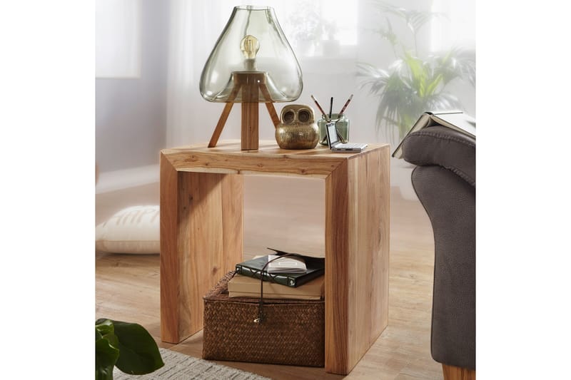 Pranika Avlastningsbord 60 cm - Brun - Møbler - Bord - Avlastningsbord - Brettbord og småbord