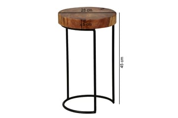 Provine Avlastningsbord 28 cm - Brun - Møbler - Bord - Avlastningsbord - Brettbord og småbord