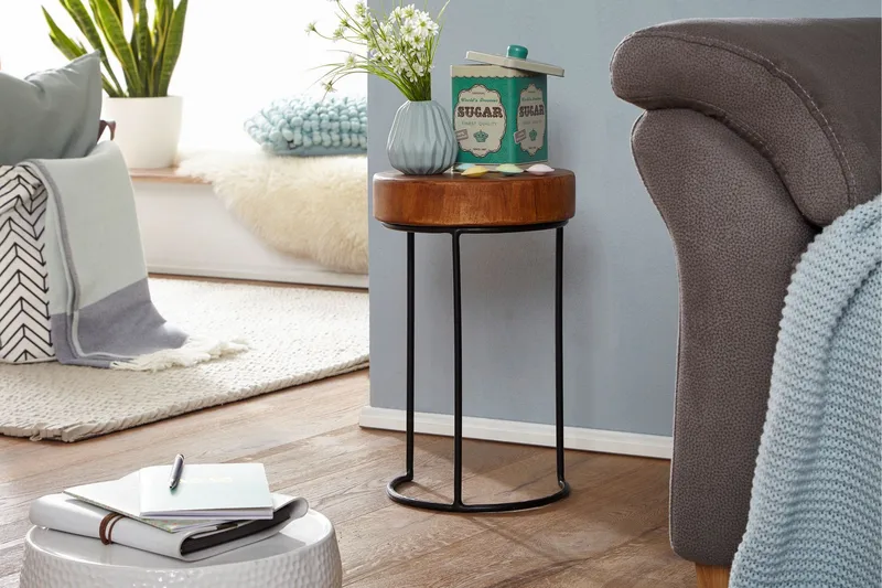 Provine Avlastningsbord 28 cm - Brun - Møbler - Bord - Avlastningsbord - Brettbord og småbord