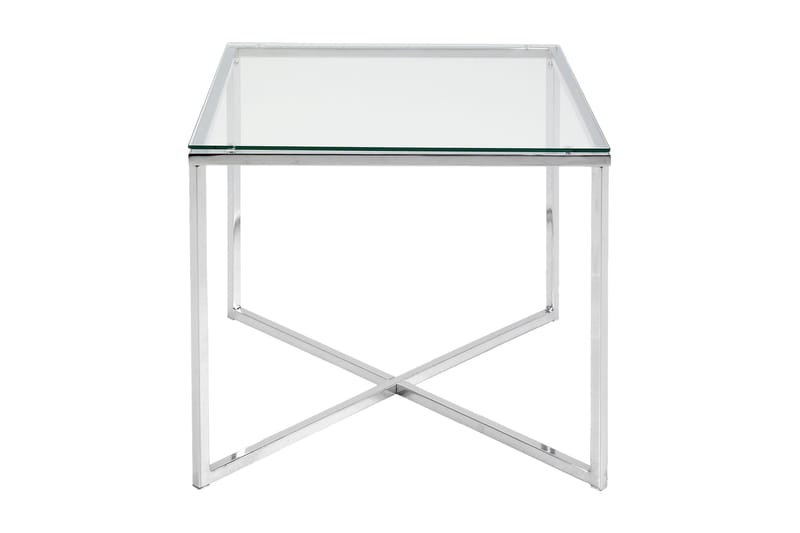 Roman Sidebord 50 cm - Glas/Krom - Lampebord & sidebord - Brettbord og småbord