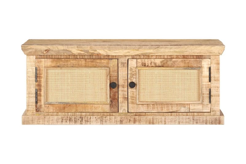 Salongbord 90x50x35 cm heltre mango og naturlig stokk - Brun - Lampebord & sidebord - Brettbord og småbord