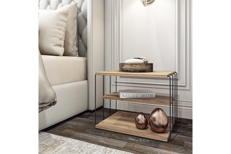 Side Table Eik|Svart - Natur / Svart - Møbler - Bord - Avlastningsbord - Brettbord og småbord