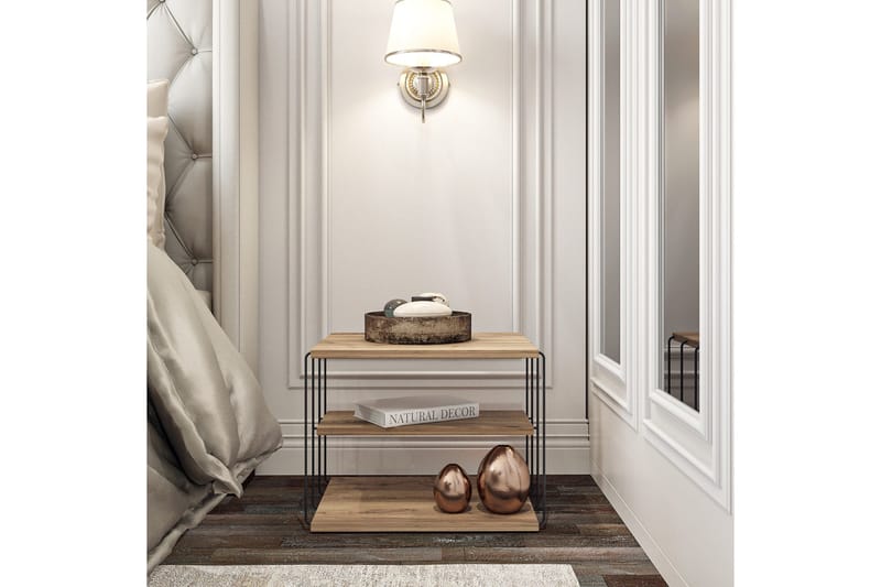 Side Table Eik|Svart - Natur / Svart - Møbler - Bord - Avlastningsbord - Brettbord og småbord