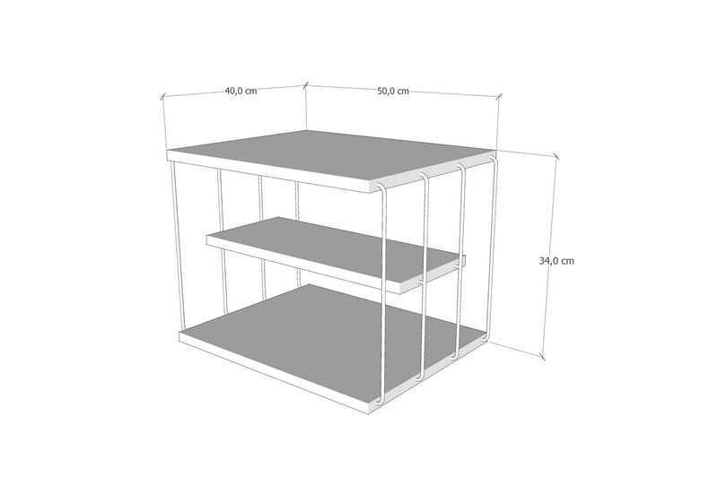 Side Table Eik|Svart - Lampebord & sidebord - Brettbord og småbord