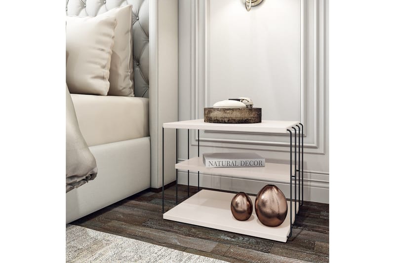 Side Table Hvit|Svart - Hvit / Svart - Møbler - Bord - Avlastningsbord - Brettbord og småbord