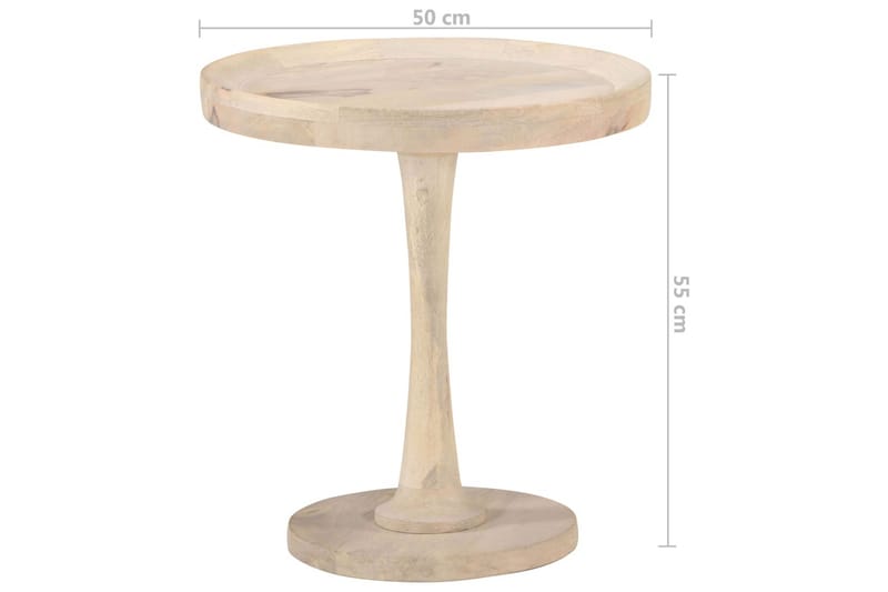 Sidebord Ø50x55 cm heltre mango - Brun - Møbler - Bord - Avlastningsbord - Brettbord og småbord