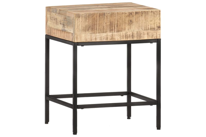 Sidebord 40x30x50 cm grovt heltre mango - Brun - Lampebord & sidebord - Brettbord og småbord