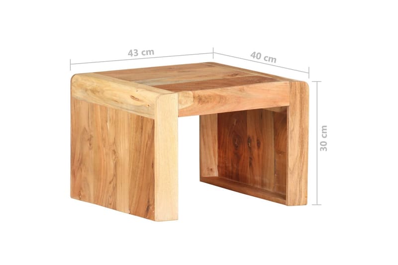Sidebord 43x40x30 cm heltre akasie - Brun - Møbler - Bord - Avlastningsbord - Brettbord og småbord