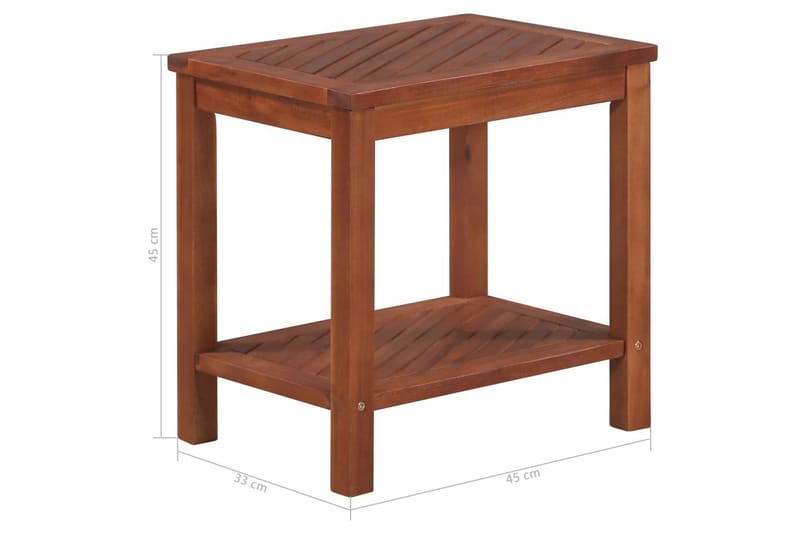 Sidebord heltre akasie 45x33x45 cm - Akasie - Møbler - Bord - Avlastningsbord - Brettbord og småbord