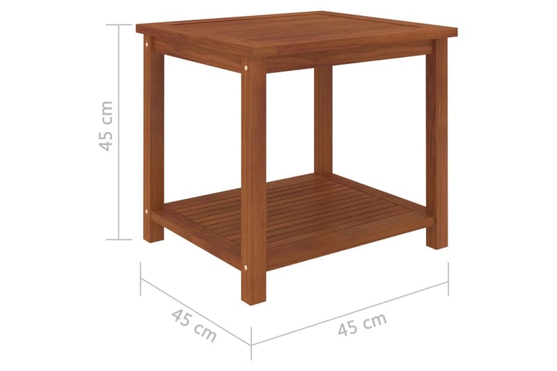 Sidebord heltre akasie 45x45x45 cm - Akasie - Møbler - Bord - Avlastningsbord - Brettbord og småbord