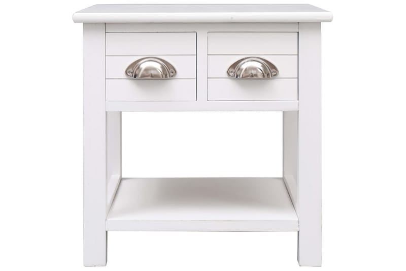 Sidebord hvit 40x40x40 cm keisertre - Hvit - Møbler - Bord - Avlastningsbord - Brettbord og småbord