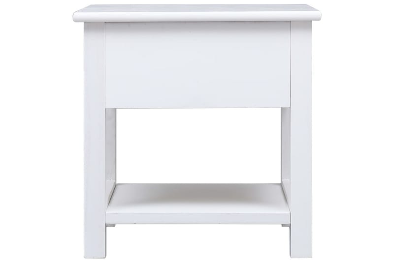 Sidebord hvit 40x40x40 cm keisertre - Hvit - Møbler - Bord - Avlastningsbord - Brettbord og småbord