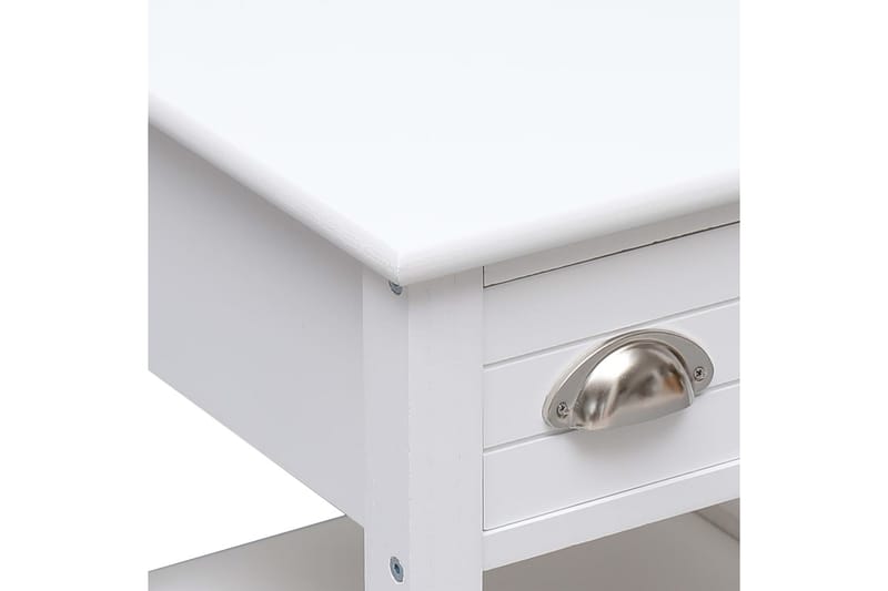 Sidebord hvit 40x40x40 cm keisertre - Hvit - Møbler - Bord - Avlastningsbord - Brettbord og småbord