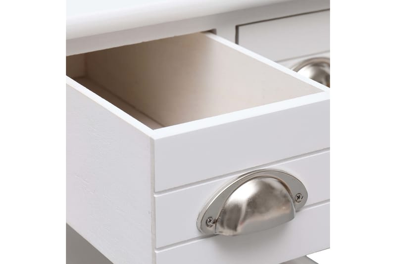 Sidebord hvit 40x40x40 cm keisertre - Hvit - Møbler - Bord - Avlastningsbord - Brettbord og småbord