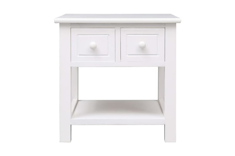 Sidebord hvit 40x40x40 cm keisertre - Hvit - Møbler - Bord - Avlastningsbord - Brettbord og småbord