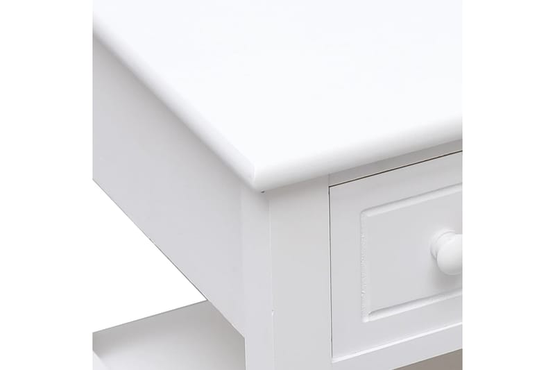 Sidebord hvit 40x40x40 cm keisertre - Hvit - Møbler - Bord - Avlastningsbord - Brettbord og småbord