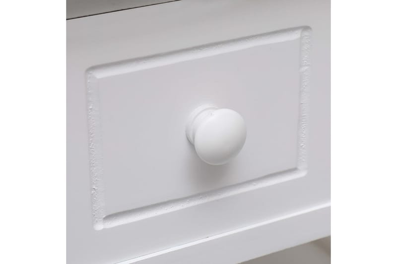 Sidebord hvit 40x40x40 cm keisertre - Hvit - Møbler - Bord - Avlastningsbord - Brettbord og småbord