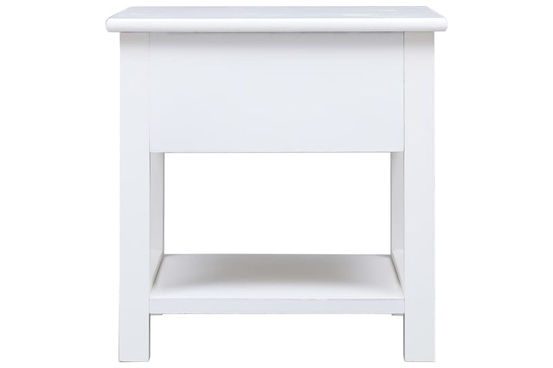 Sidebord hvit 40x40x40 cm keisertre - Hvit - Møbler - Bord - Avlastningsbord - Brettbord og småbord