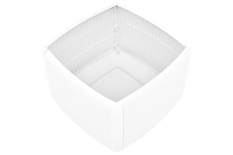 Sidebord hvit 54x54x36,5 cm plast - Møbler - Bord - Avlastningsbord - Brettbord og småbord